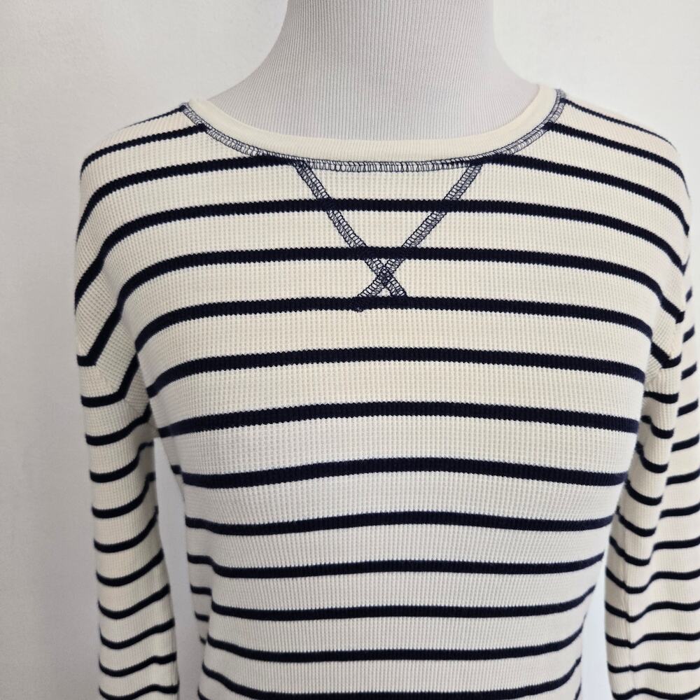 Lauren Ralph Lauren Women Drop Waist Dress Waffle Knit Preppy Fall Striped Small - Picture 5 of 13